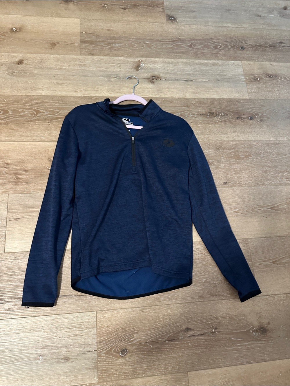 Mossy Oak Navy Blue Quarter-Zip Jacket